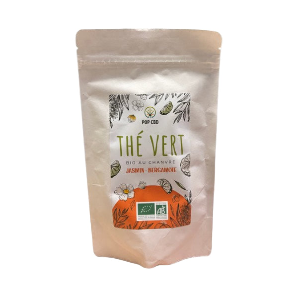 Thé vert CBD bio – Jasmin & Bergamote | POP CBD