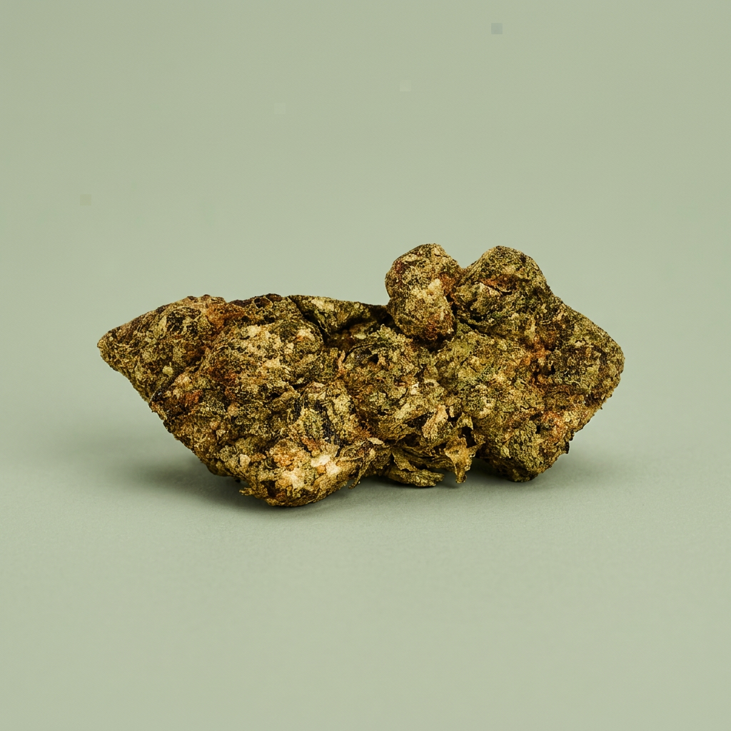 Fleurs Oasis Kush sur fond vert sauge